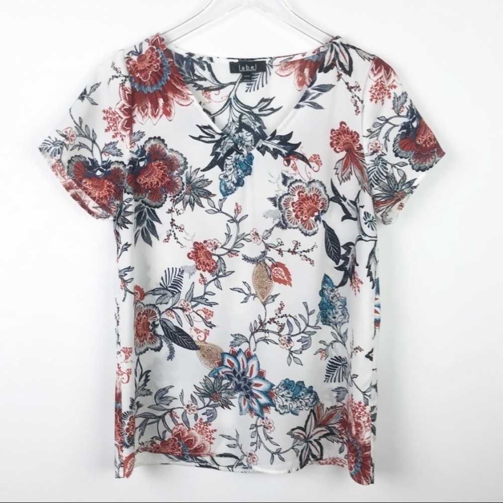 RACHEL Rachel Roy White Floral Blouse